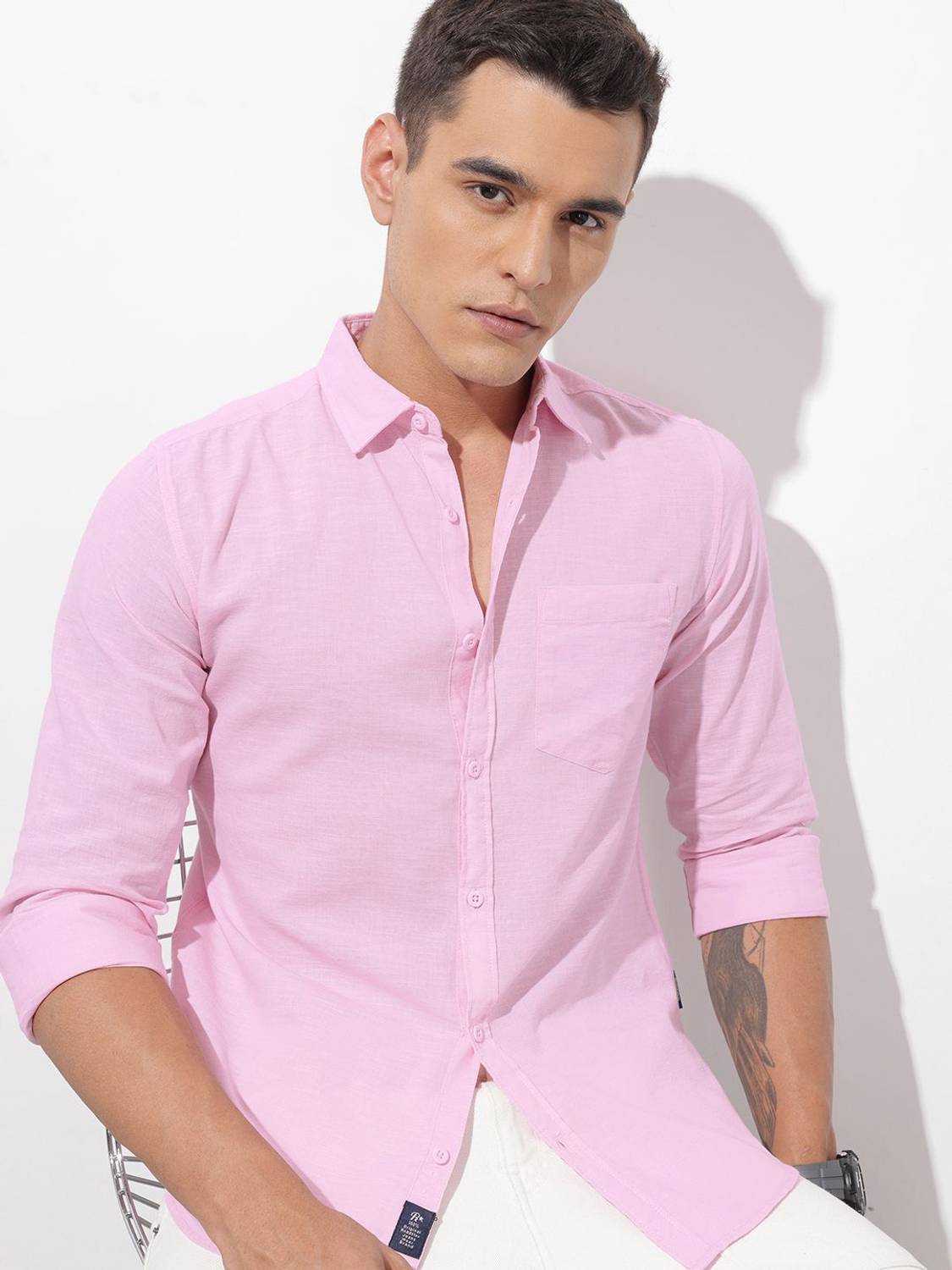 Roadster Men Pink Casual Shirt - Image 1