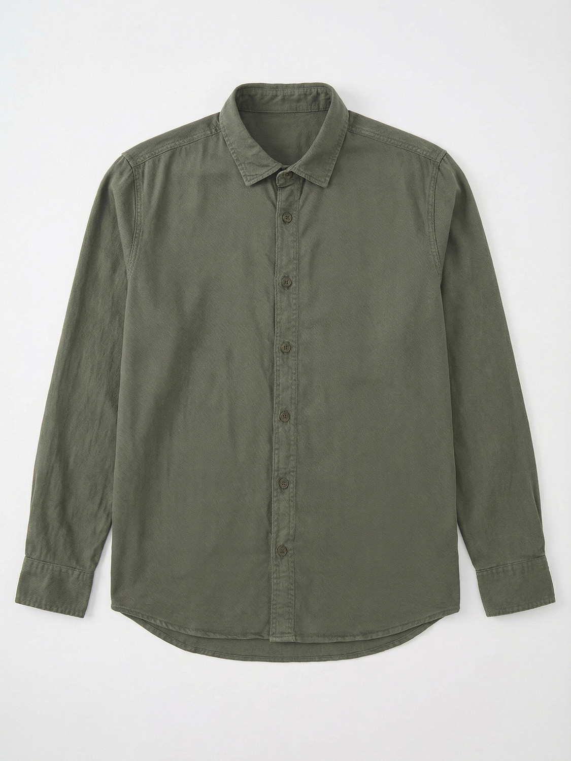 Image of LOCOMOTIVE Men Self Design Casual Green Shirt