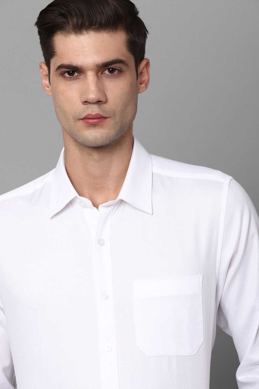 Image of LOUIS PHILIPPE Men Self Design Formal White Shirt