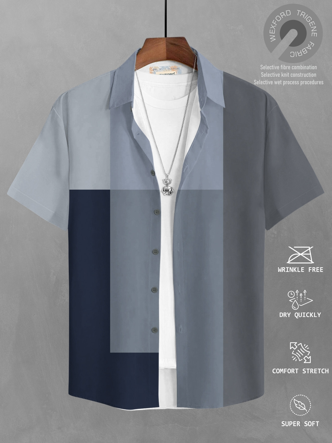 Image of Bullmer Men Printed Casual Multicolor Shirt