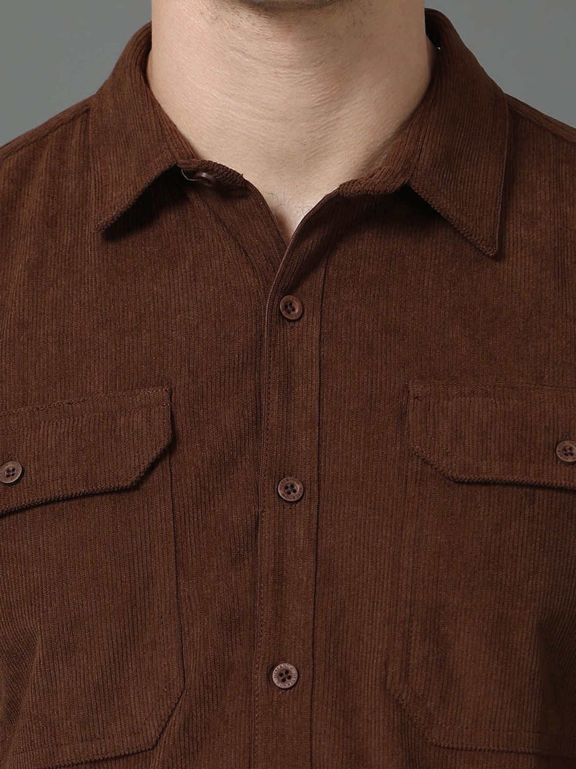 Image of HERE&NOW Men Regular Fit Solid Casual Shirt