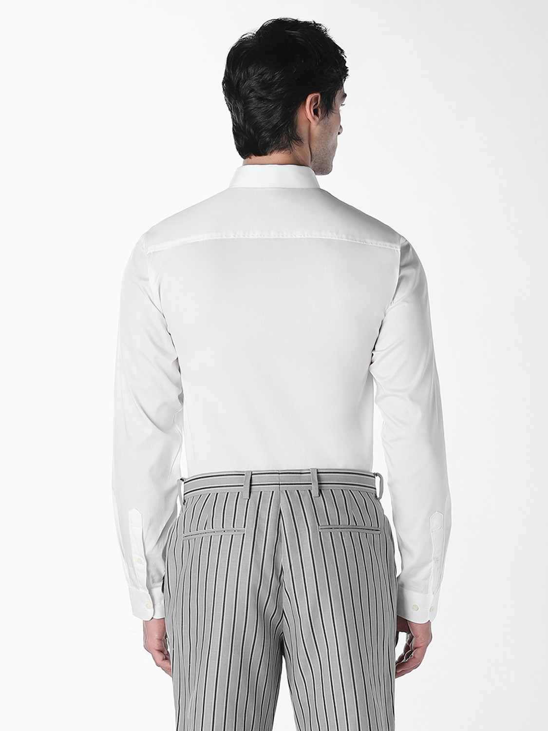 Image of JACK & JONES Men Solid Formal White Shirt
