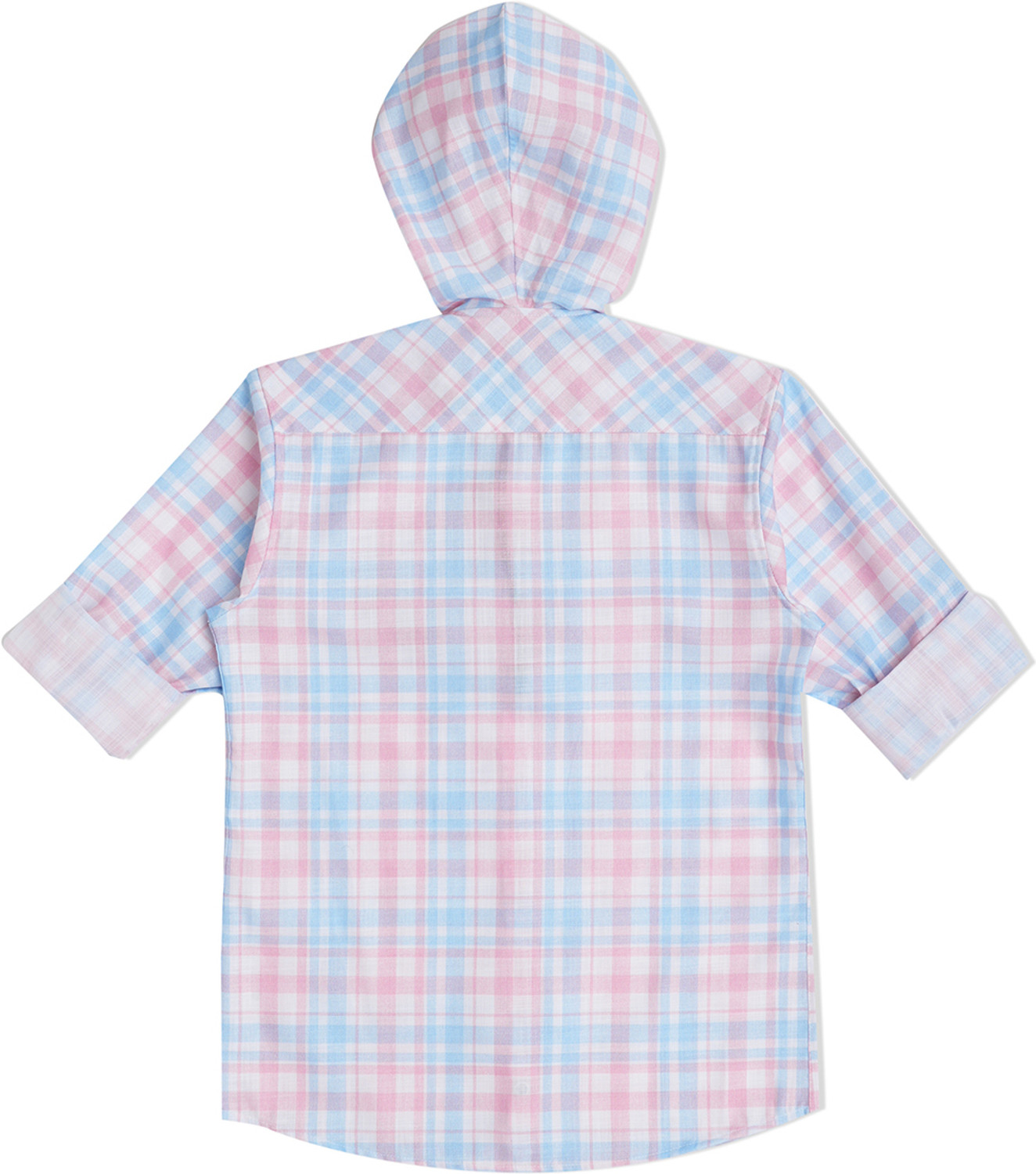 Image of CAVIO Boys Checkered Casual Pink Shirt