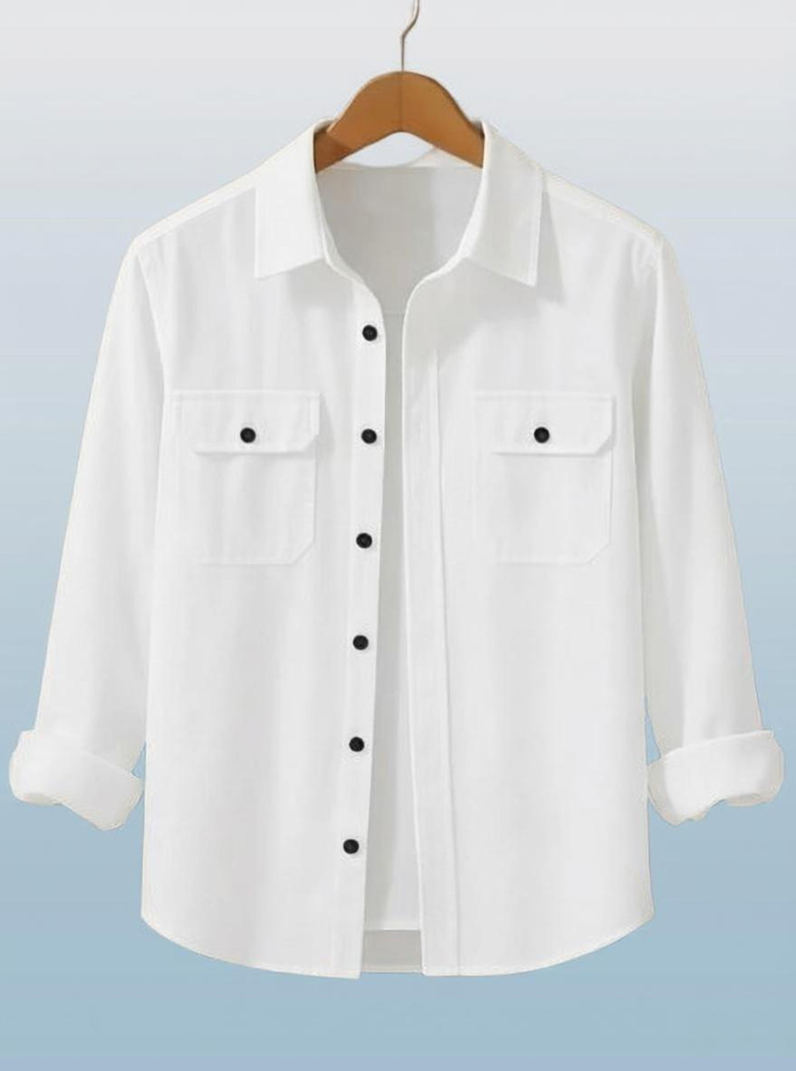 Image of BJM ENTERPRISE Men Solid Casual White Shirt