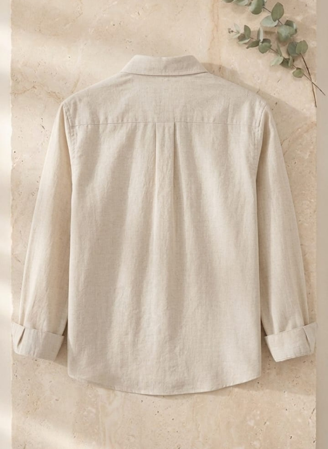 Image of Kesar Collection Men Embroidered Casual Beige Shirt