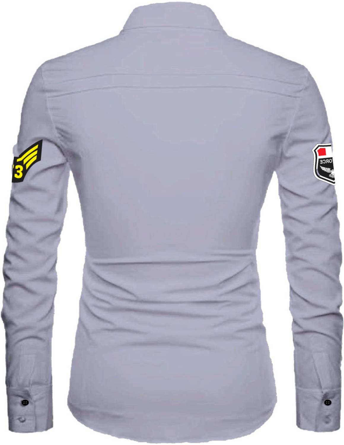 BG TEX Men Solid Casual Grey Shirt - Image 2
