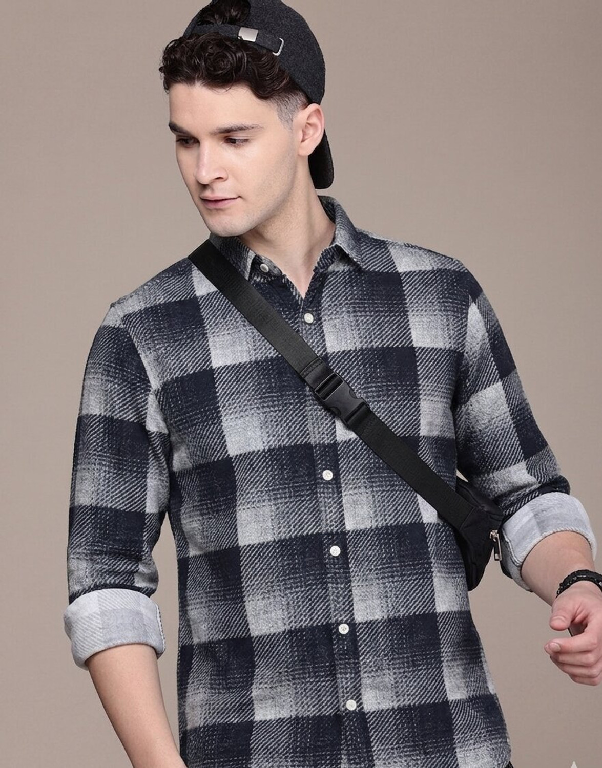 Image of Roadster Men Checkered Casual Multicolor Shirt