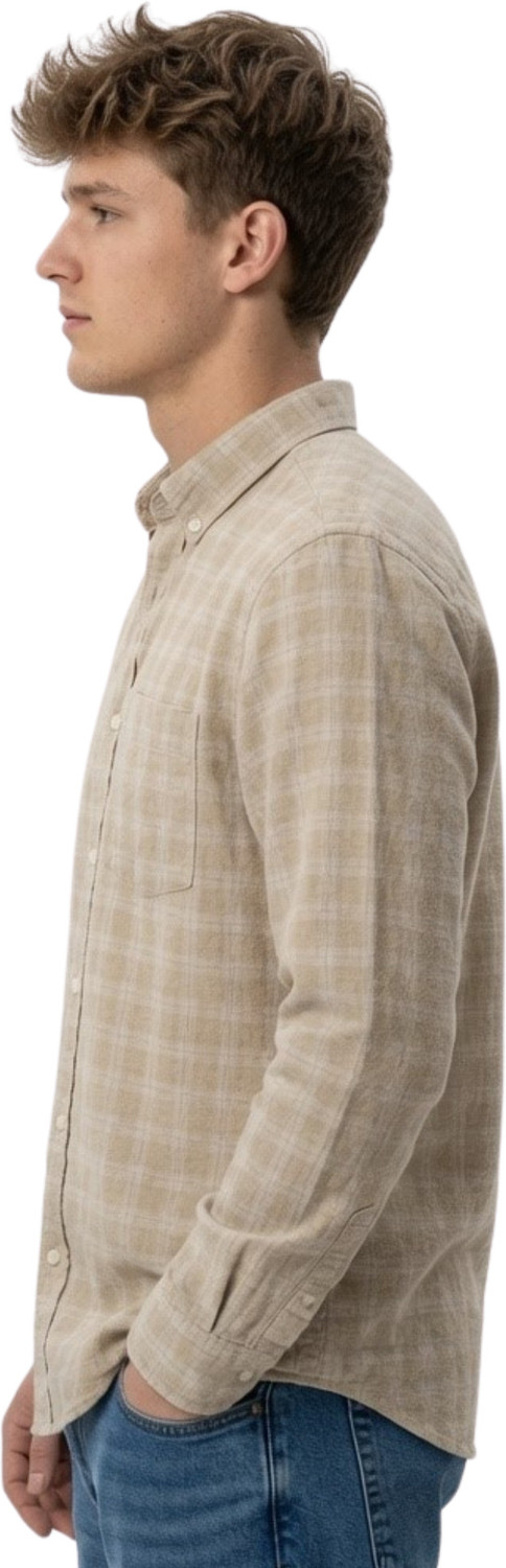Image of LSD Men Slim Fit Checkered Button Down Collar Casual Shirt