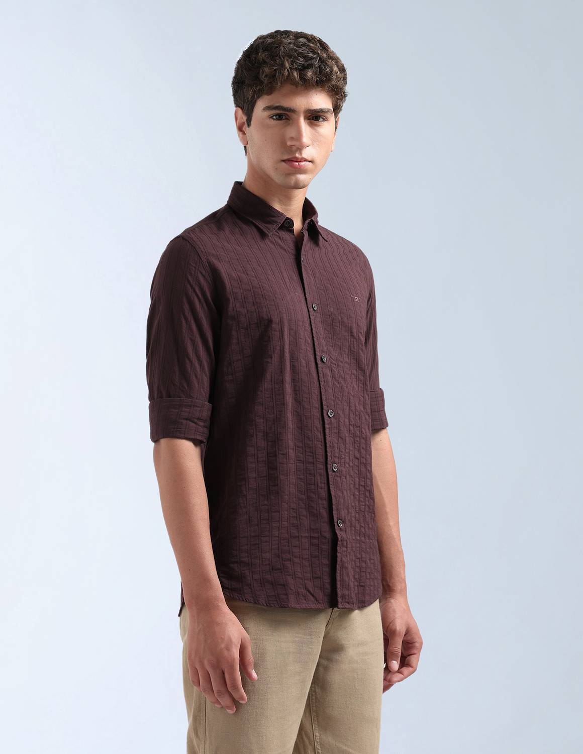 FLYING MACHINE Men Purple Casual Shirt - Image 2