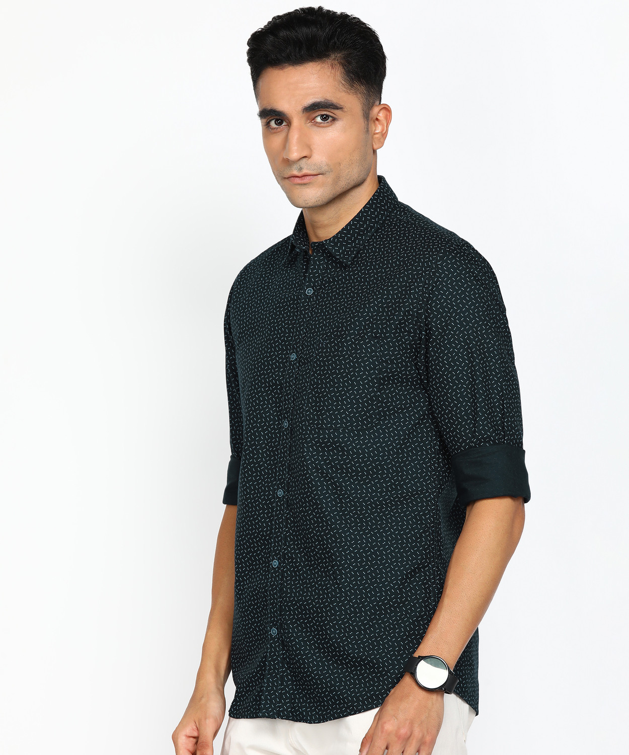 Image of PETER ENGLAND Men Printed Casual Multicolor Shirt