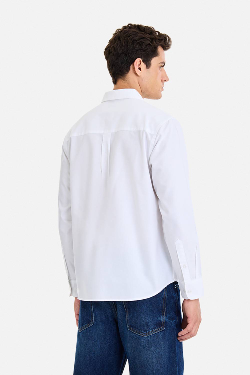 Snitch Men Solid Casual White Shirt - Image 5