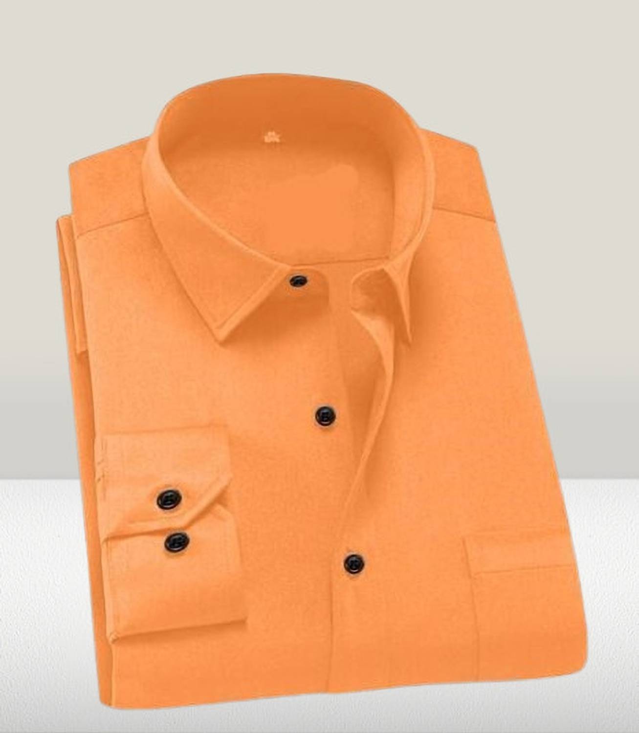 men's slim fit orange dress shirt Daniel Hechter Jacque Business Shirt Orange – routleys.com.au main image 1