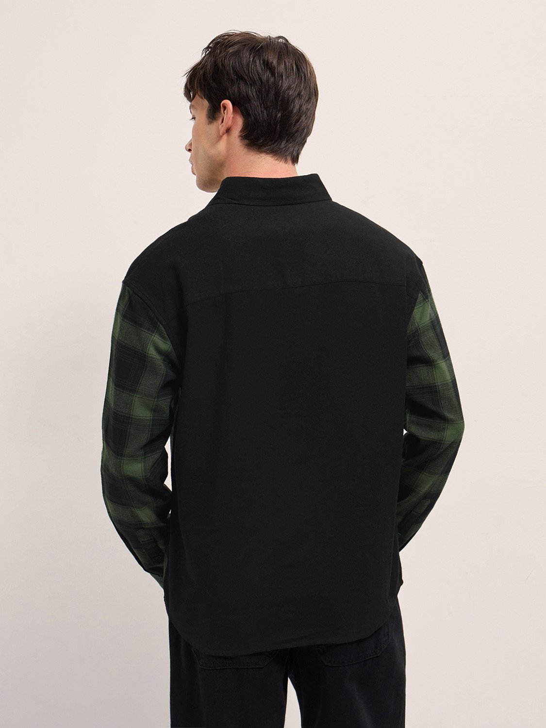 Image of THE BEAR HOUSE Men Checkered Casual Green Shirt