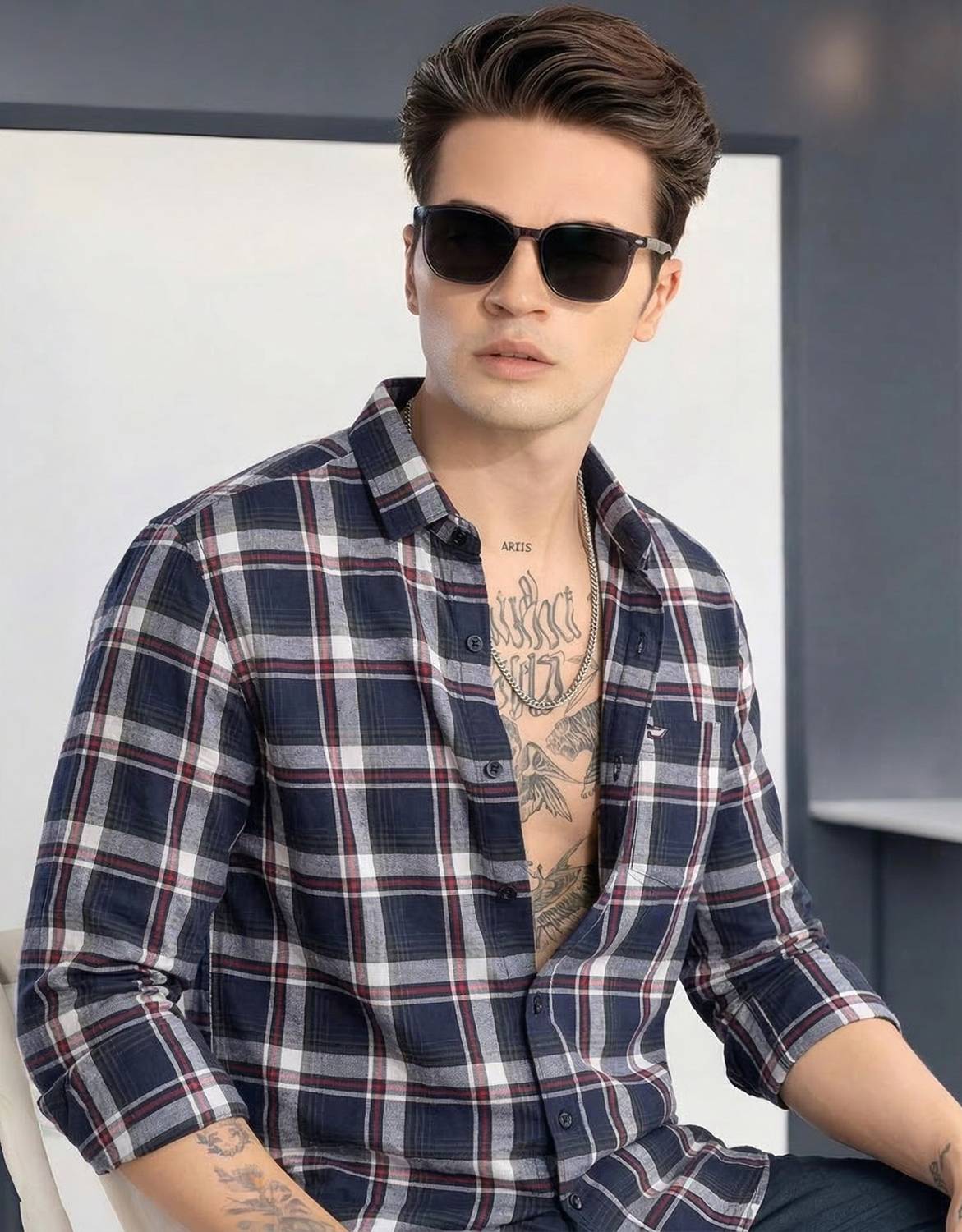 METRONAUT Men Checkered Multicolor Shirt - Image 4