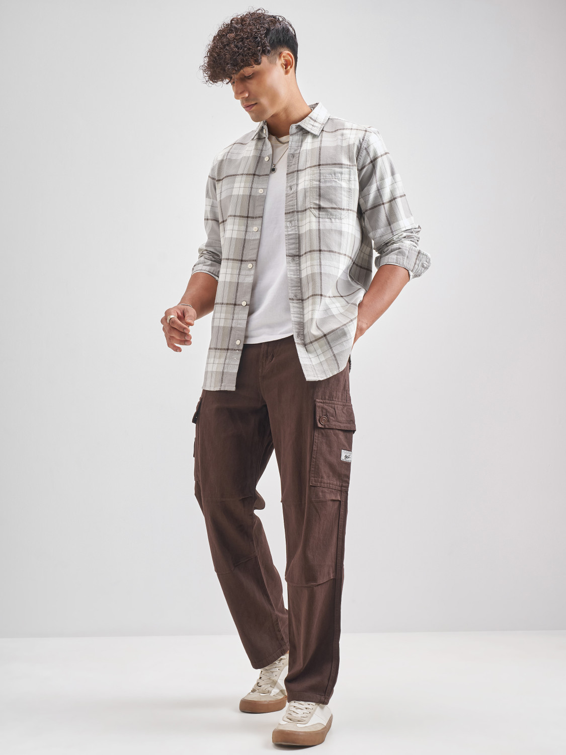 Image of HIGHLANDER Men Checkered Casual Multicolor Shirt