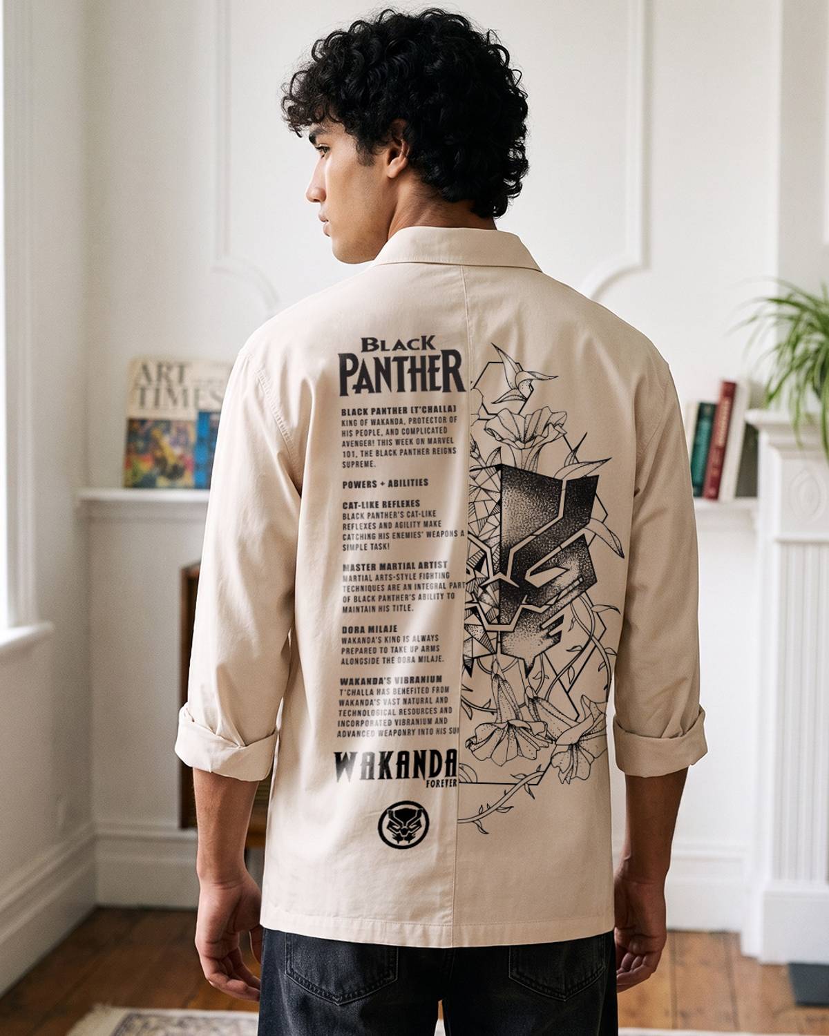 BEWAKOOF Men Graphic Print Casual Beige Shirt