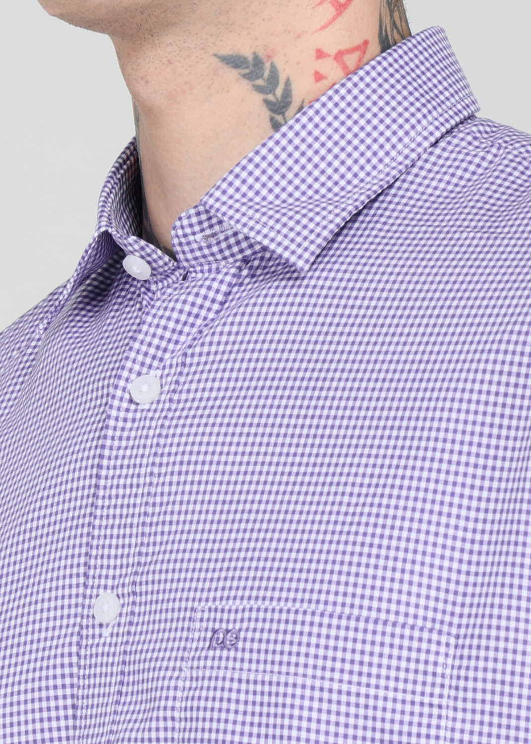 Image of PETER ENGLAND Men Checkered Casual Purple Shirt