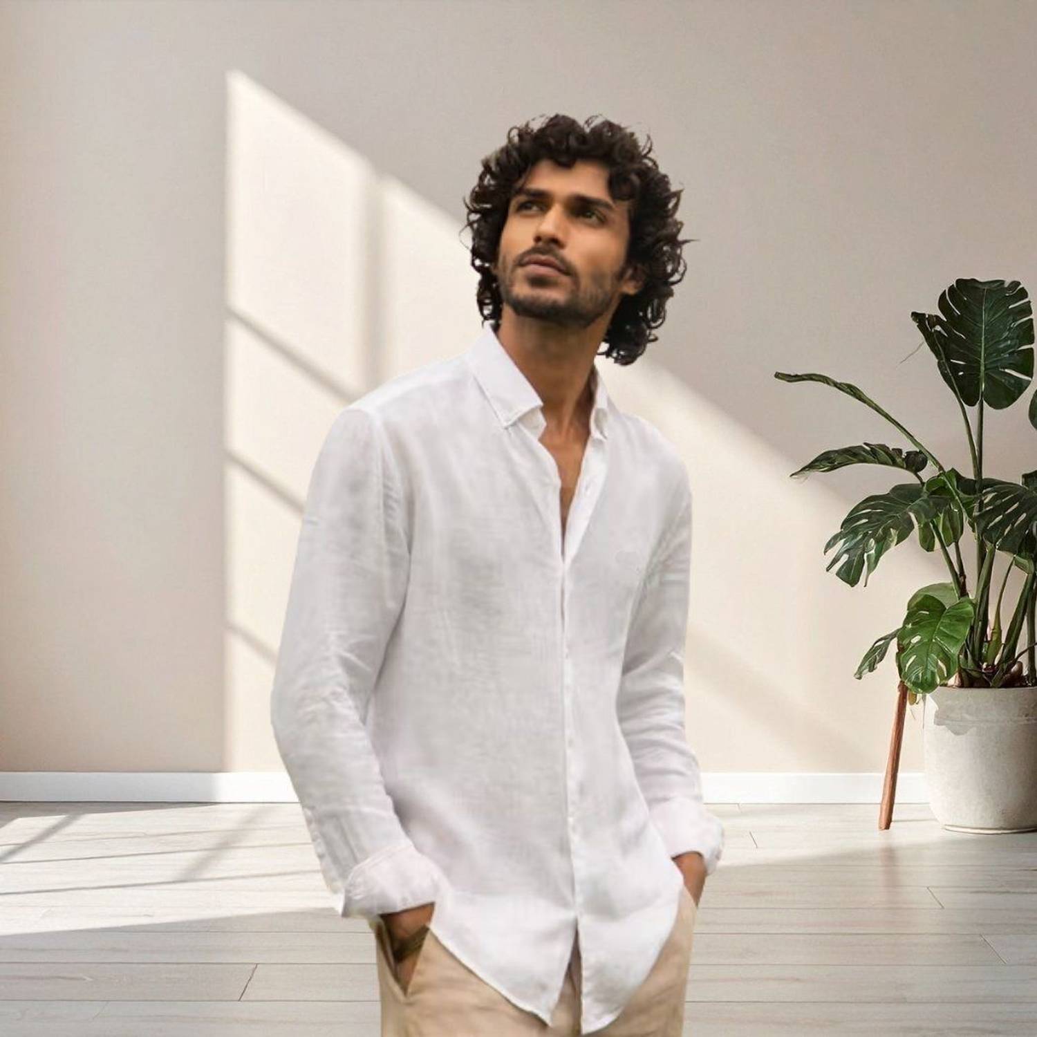 TrendFever Men White Casual Shirt - Image 1