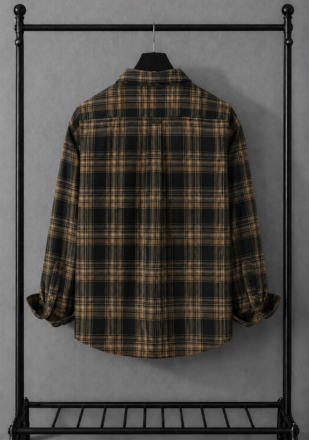 Image of Craftedlinen Men Checkered Casual Multicolor Shirt