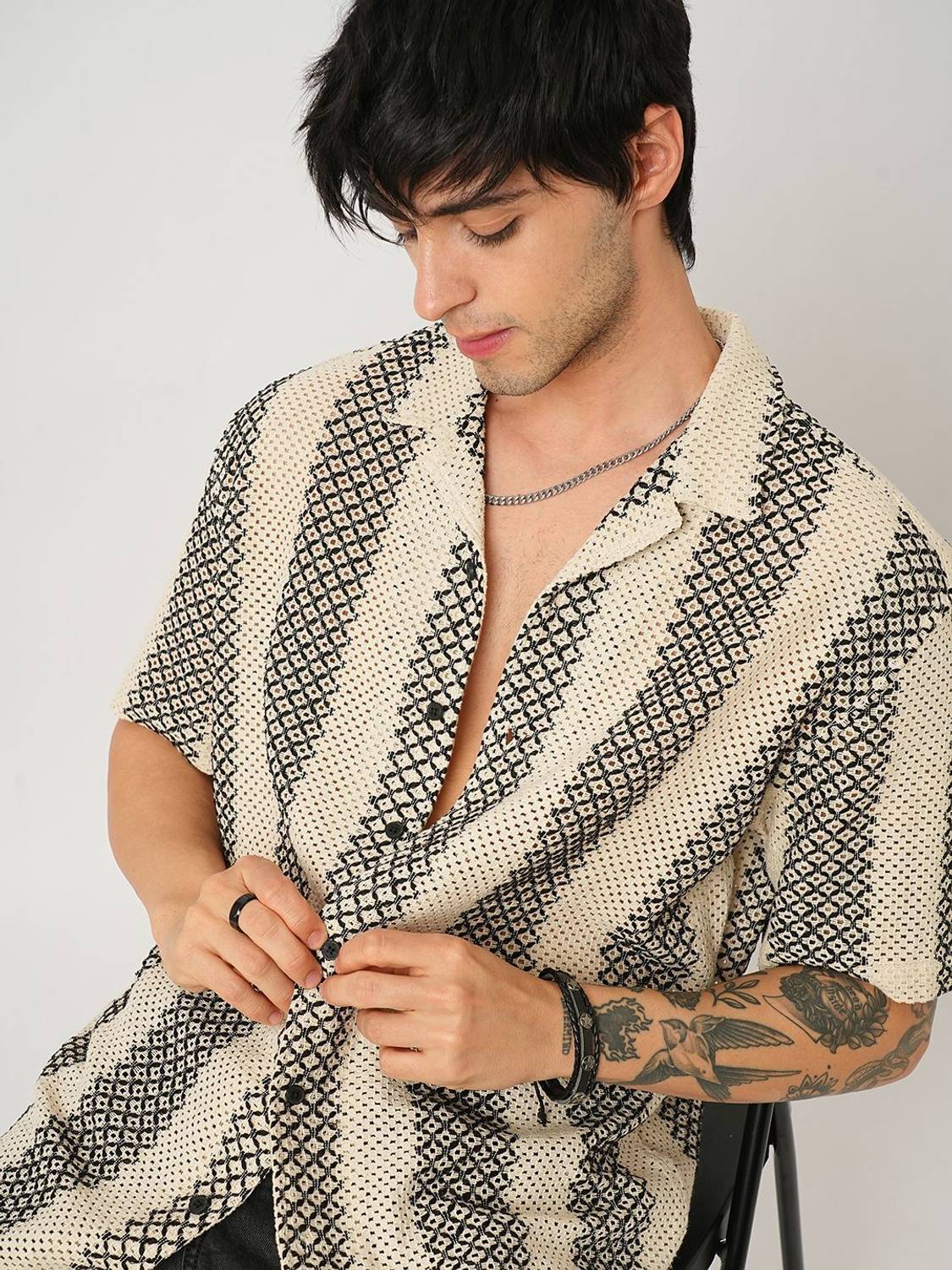 VASTRADO Men Beige Casual Shirt - Image 1