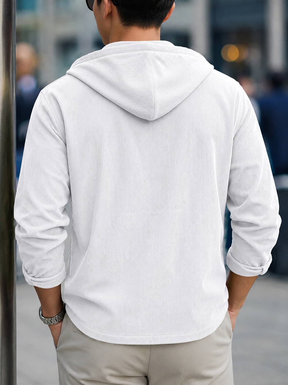 EyeBogler Men Oversized Hood Collar Shirt - Image 2
