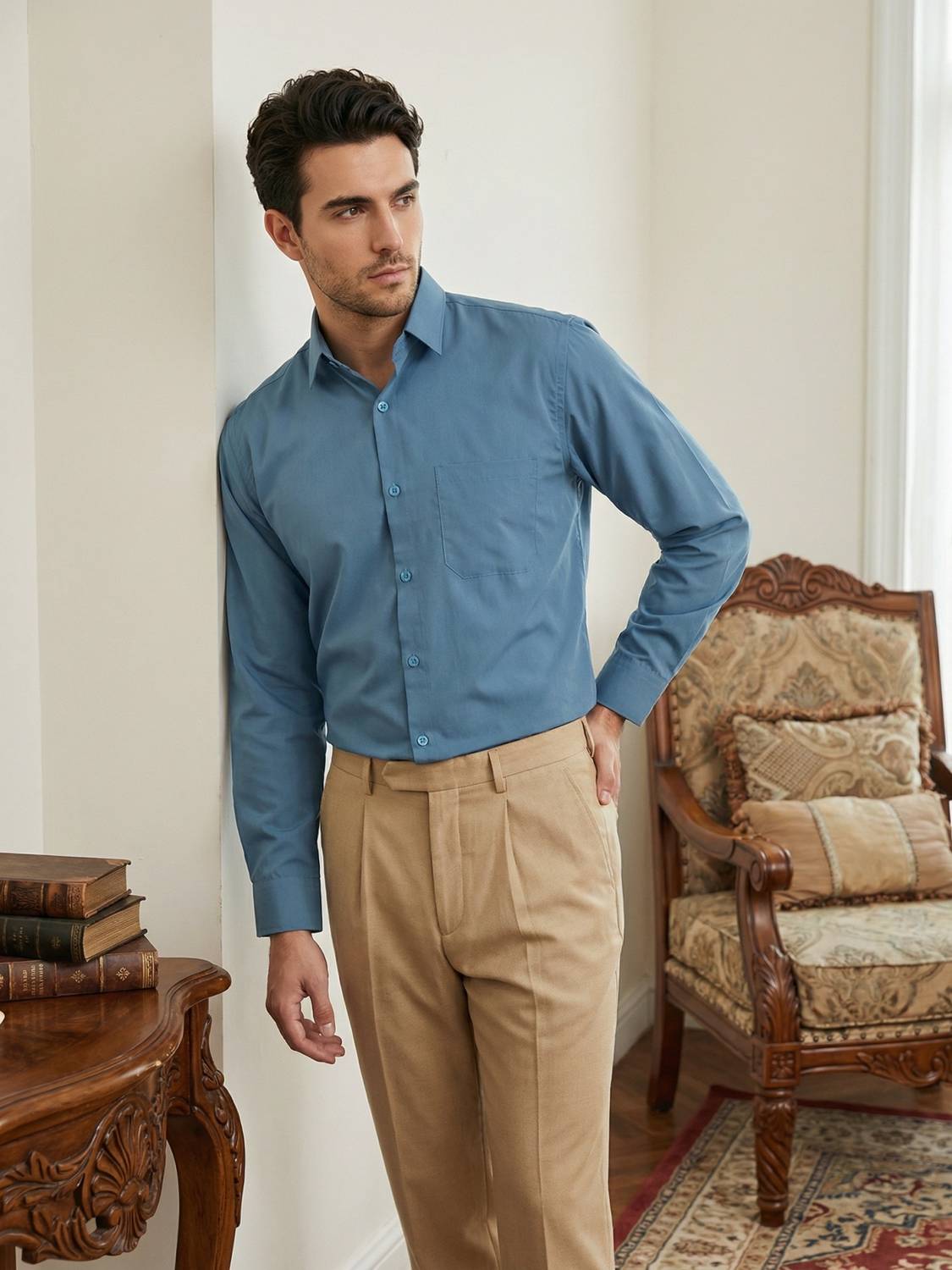 Roadster Men Regular Fit Solid Spread Collar Casual Shirt