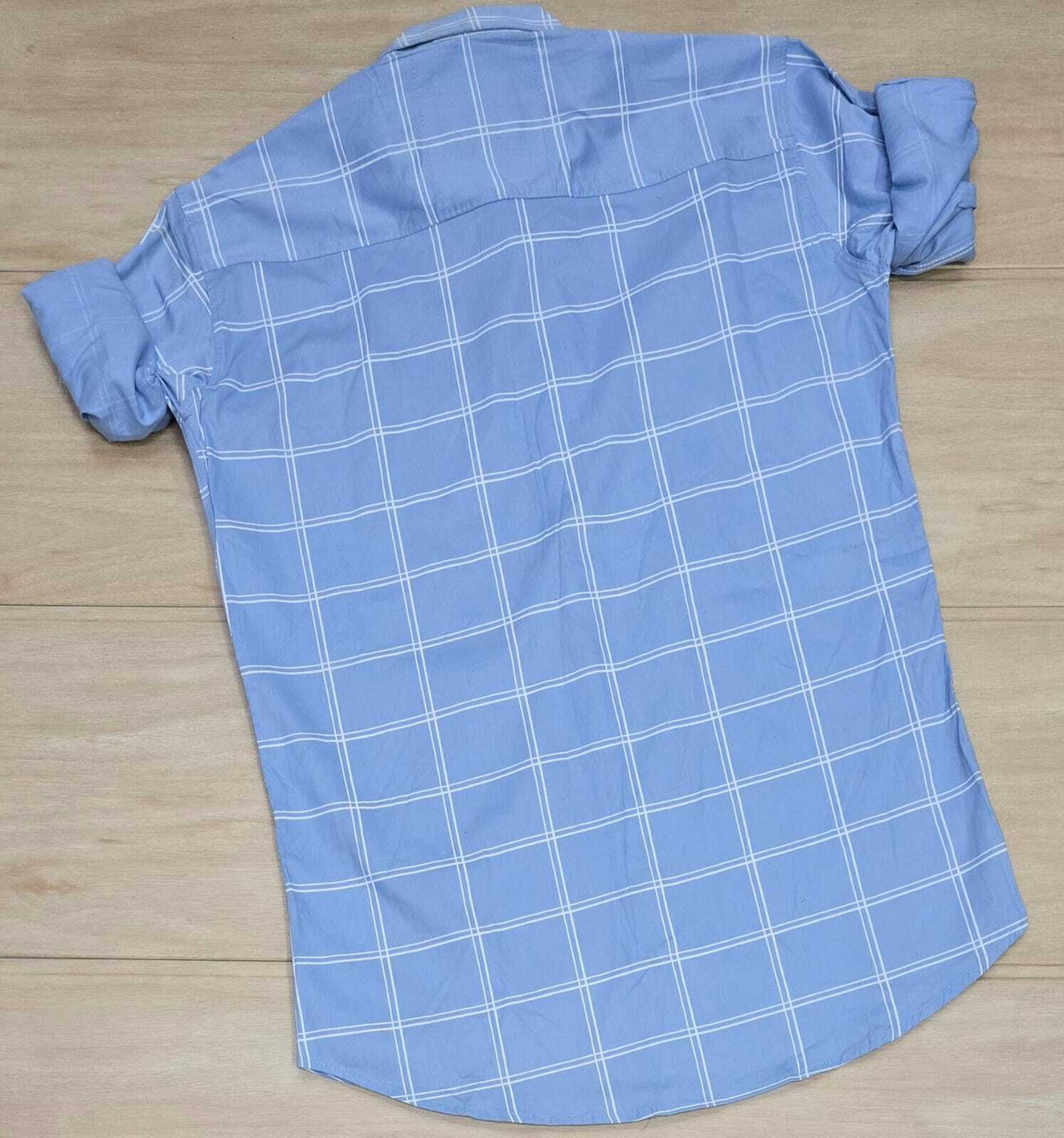 Image of Erica Men Checkered Casual Blue Shirt