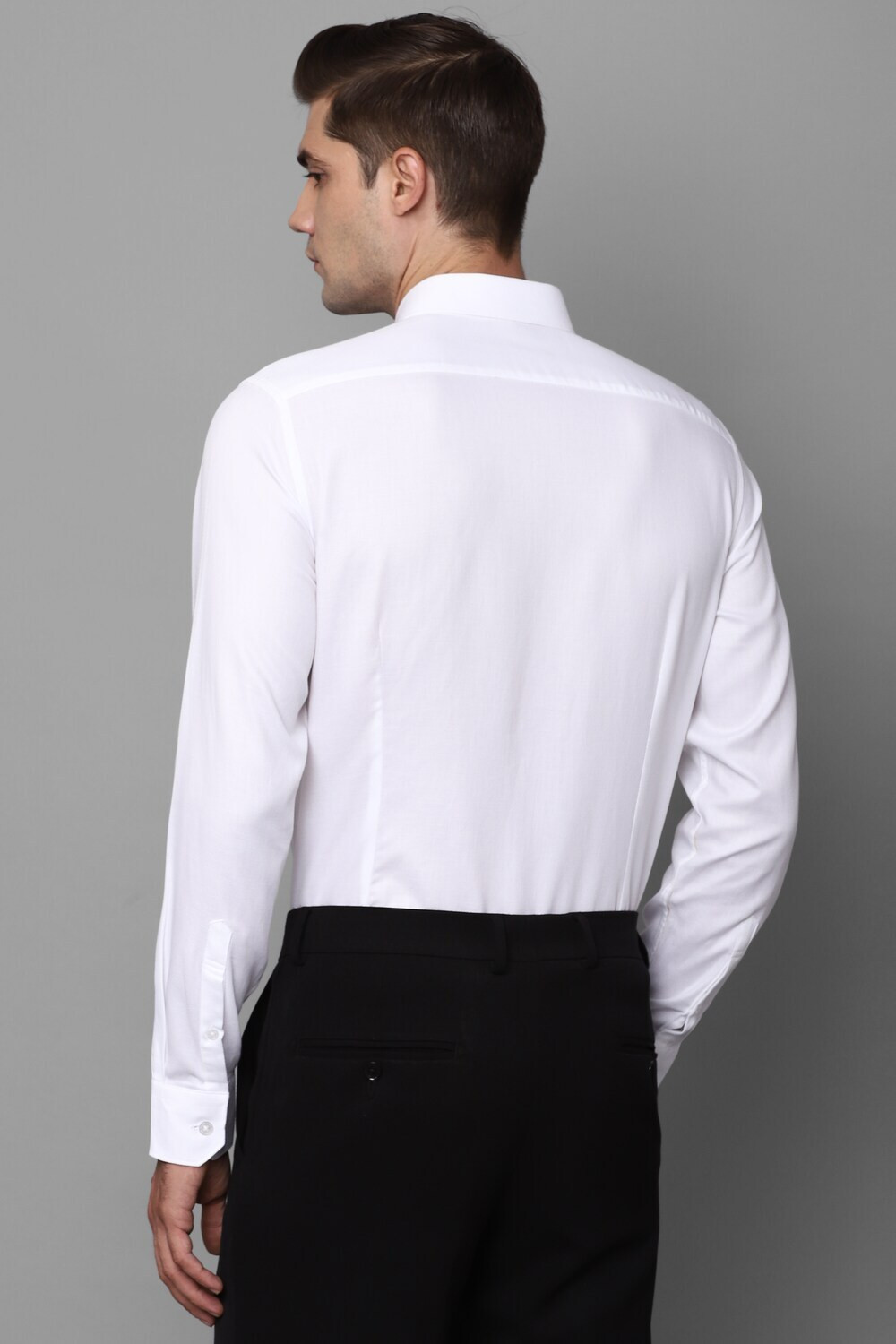 Image of LOUIS PHILIPPE Men Self Design Formal White Shirt