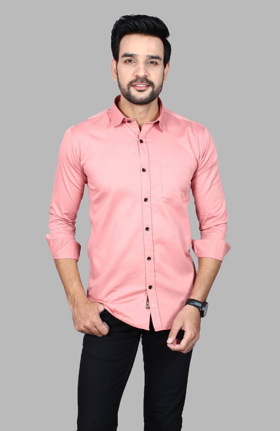 kmaym91様 SNWARIYA Men Solid Casual Pink Shirt - Buy SNWARIYA Men Solid