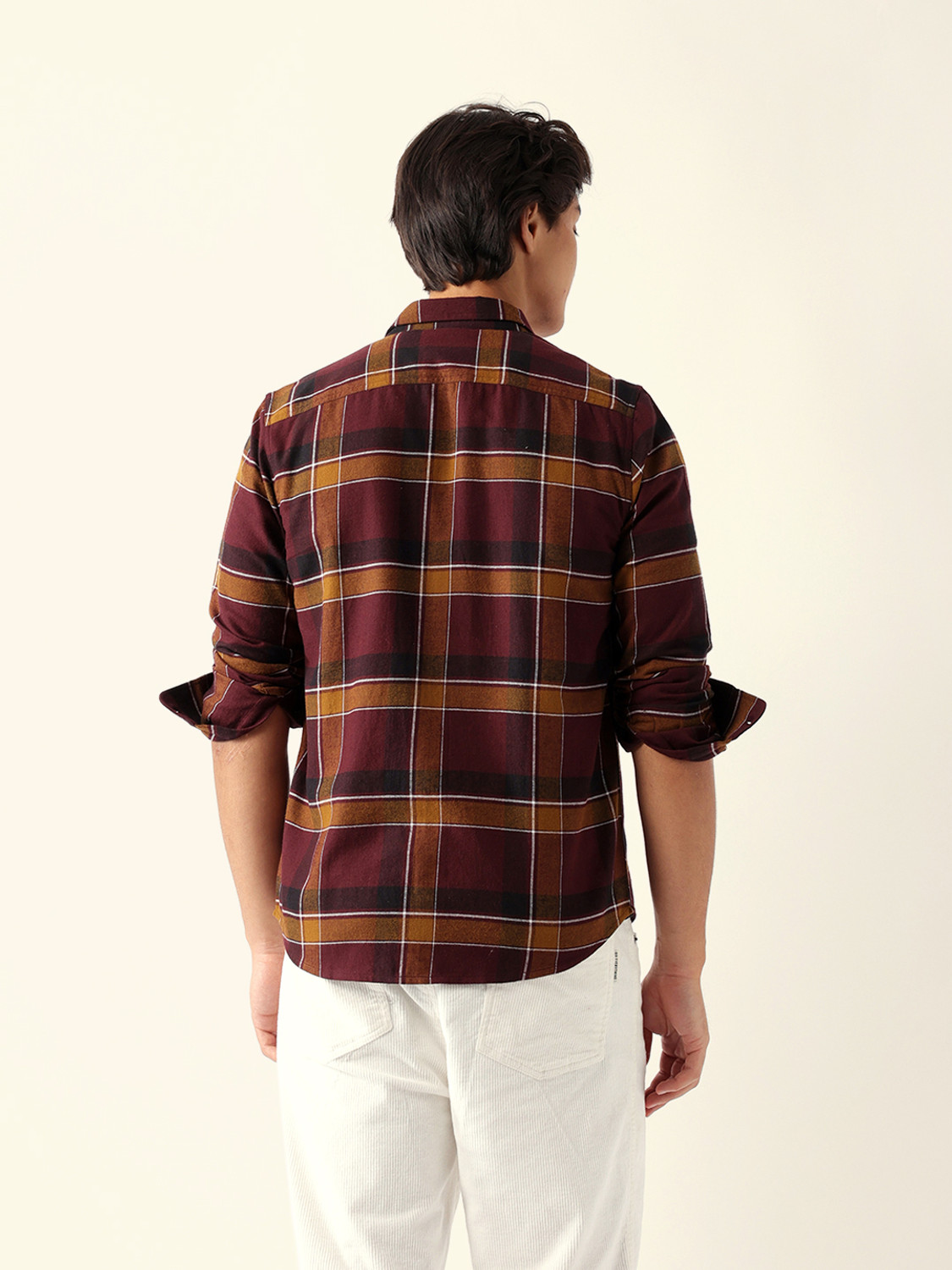 Image of THE BEAR HOUSE Men Checkered Casual Multicolor Shirt
