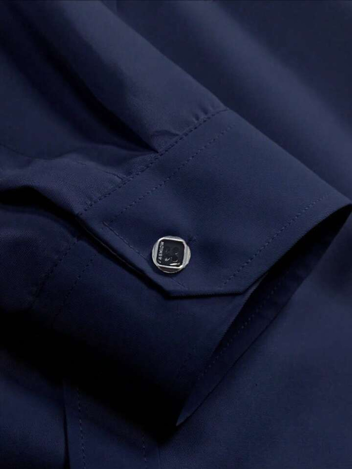 Image of The Fashion Prime Men Solid Formal Blue Shirt