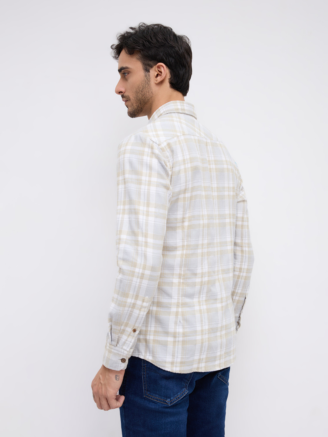 Image of KILLER TWILL Men Slim Fit Checkered Casual Shirt