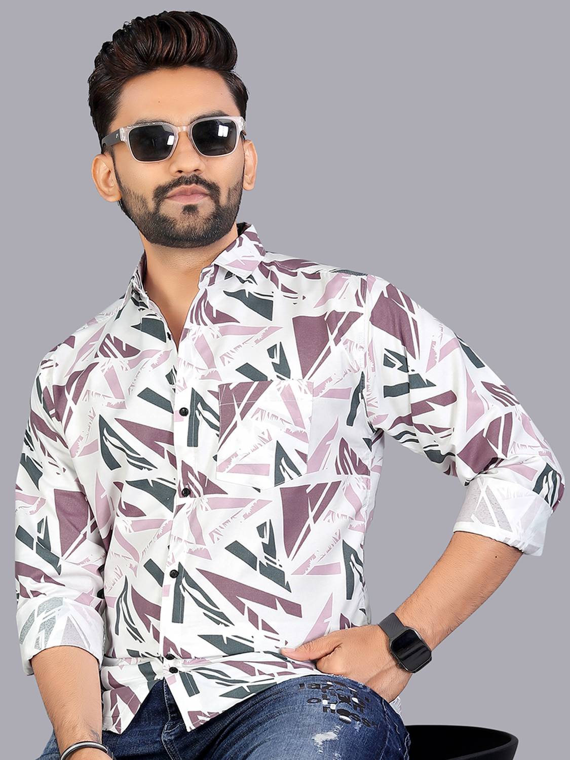 ADWYN PETER Men Printed Casual Multicolor Shirt