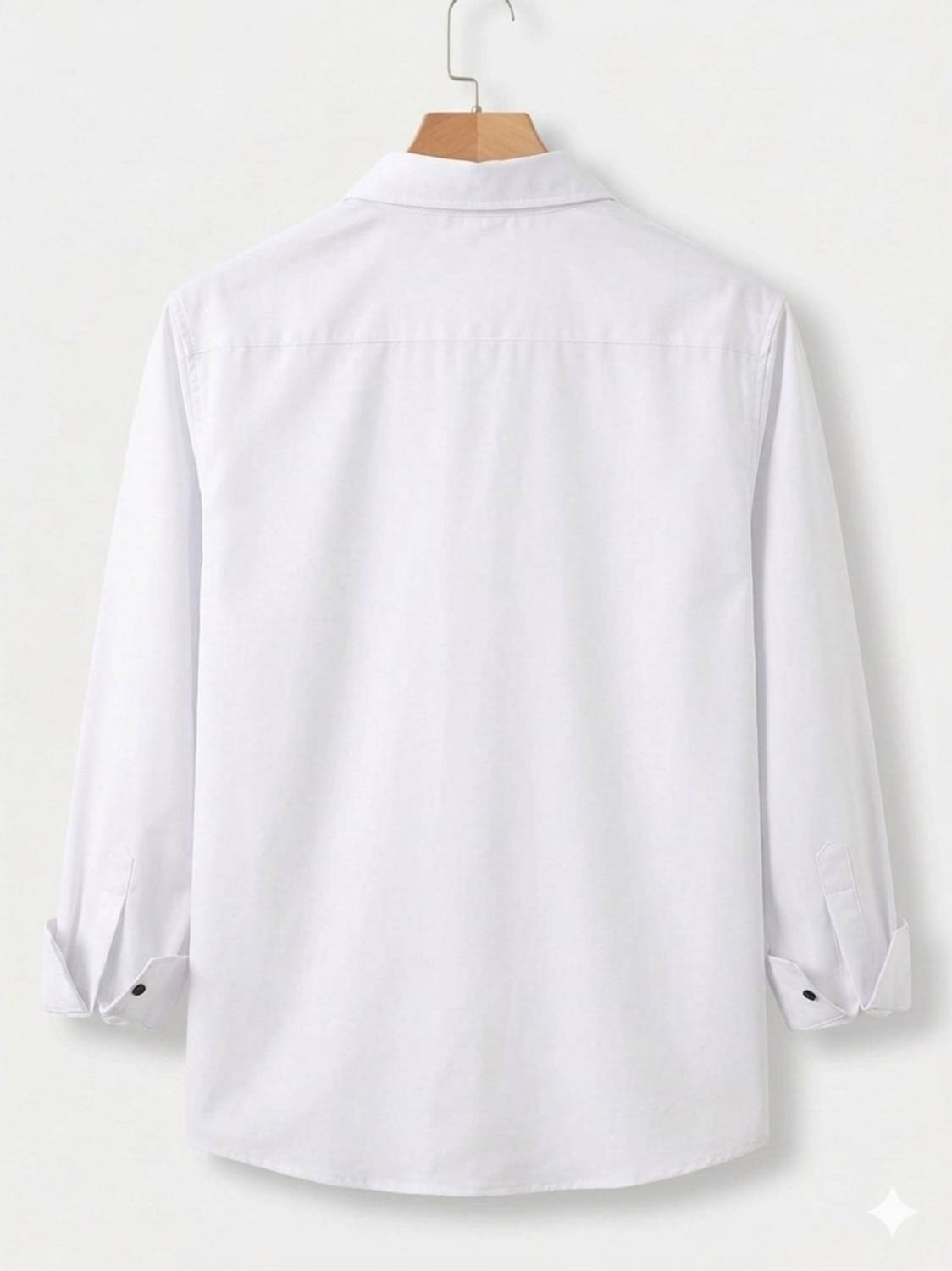 PRAIZY Men Solid Casual White Shirt - Image 3