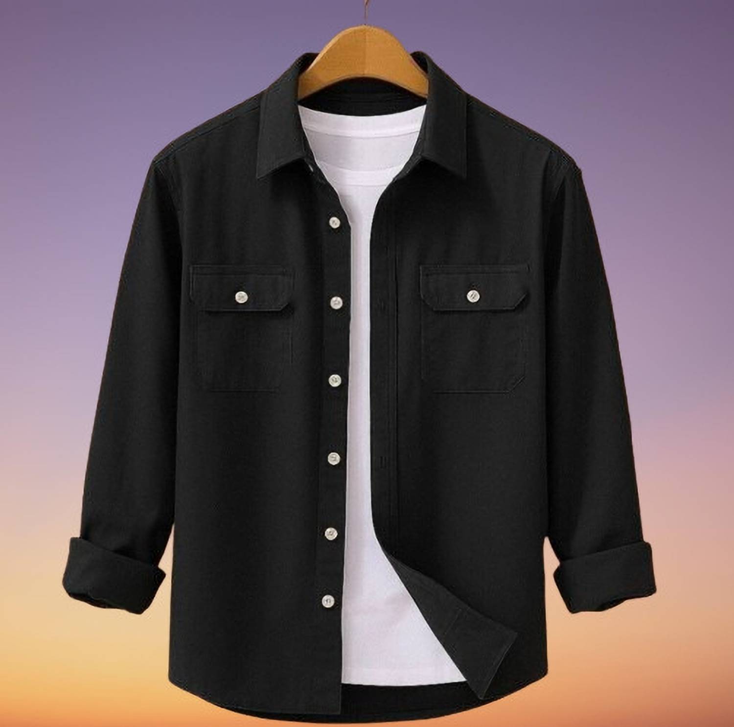 BJM ENTERPRISE Men Solid Casual Black Shirt