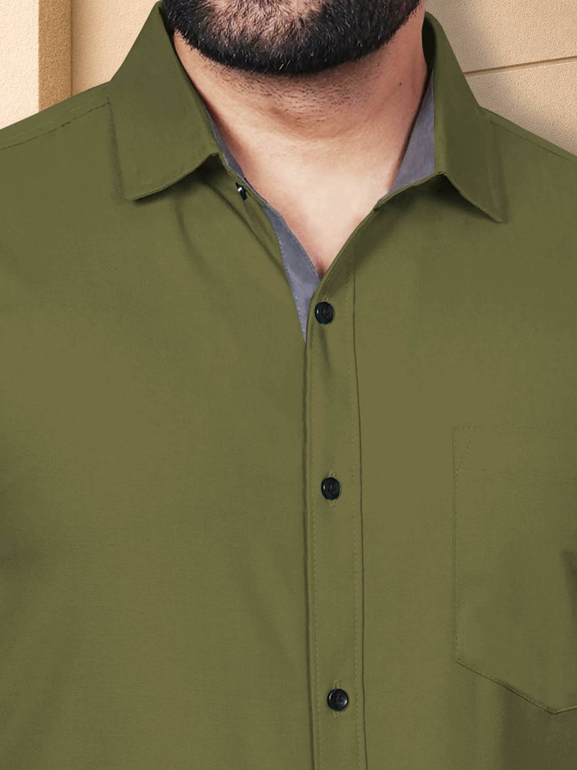 VeBNoR Men Green Casual Shirt - Image 5