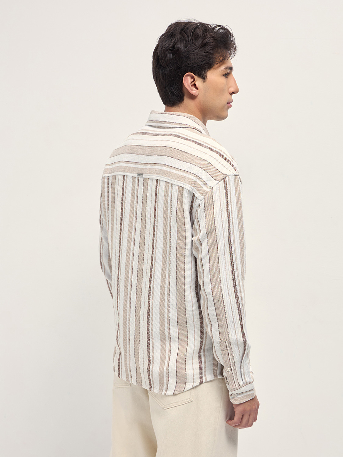 Image of THE BEAR HOUSE Men Striped Casual Multicolor Shirt