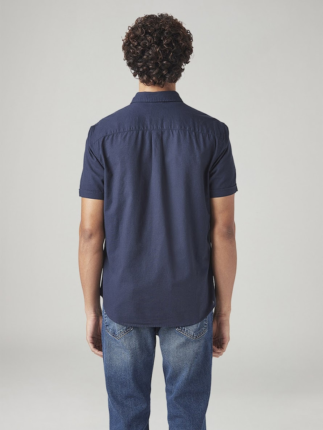 Image of LEVI'S Men Solid Casual Blue Shirt