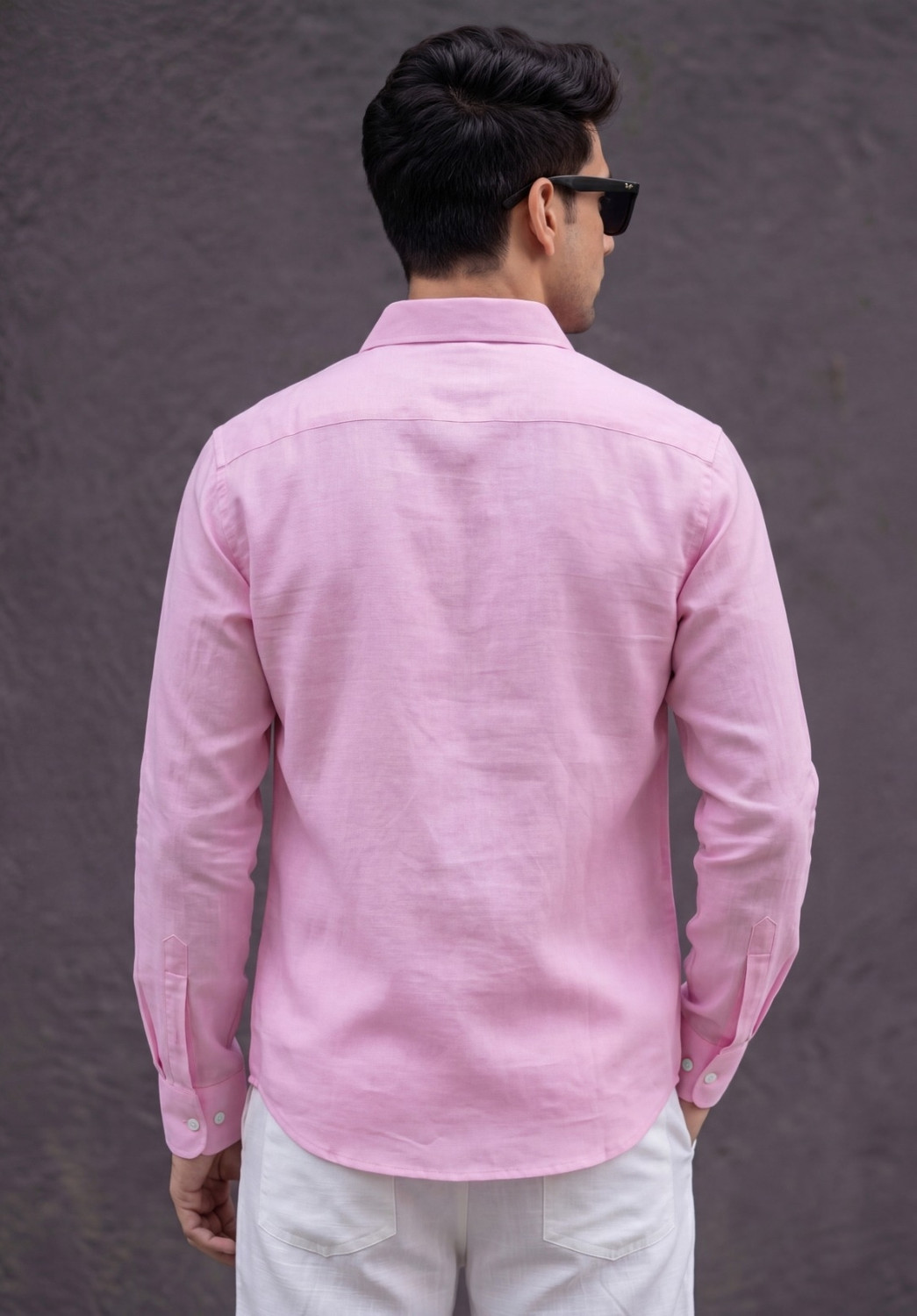 Image of Roadster Men Solid Casual Pink Shirt