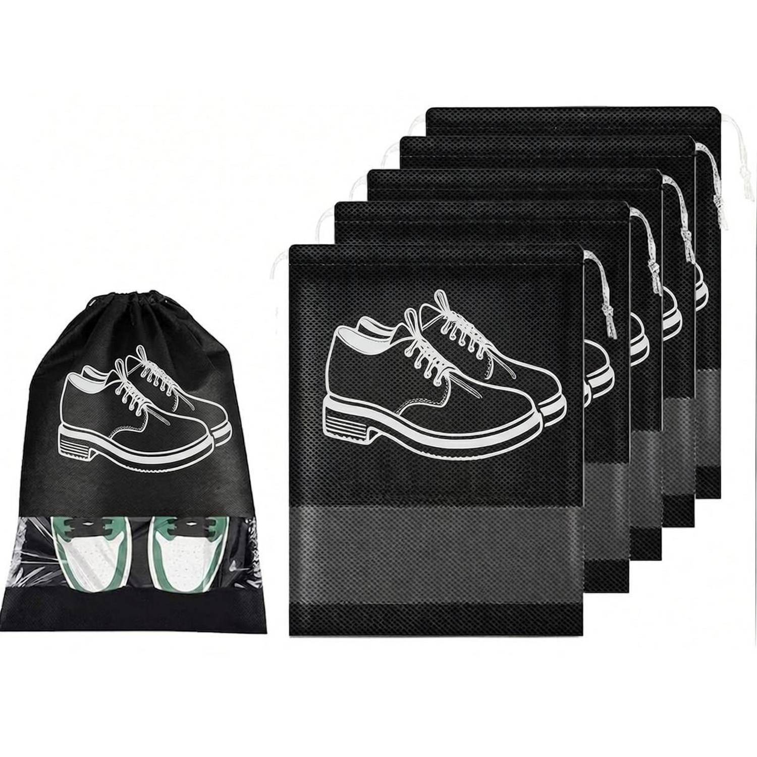 ALPHA WING ALPHA056 SHOES COVER Polyester Black Flat Shoe Cover, Toes Shoe Cover, High Ankle Shoe Cover, High Heeled Shoe Cover