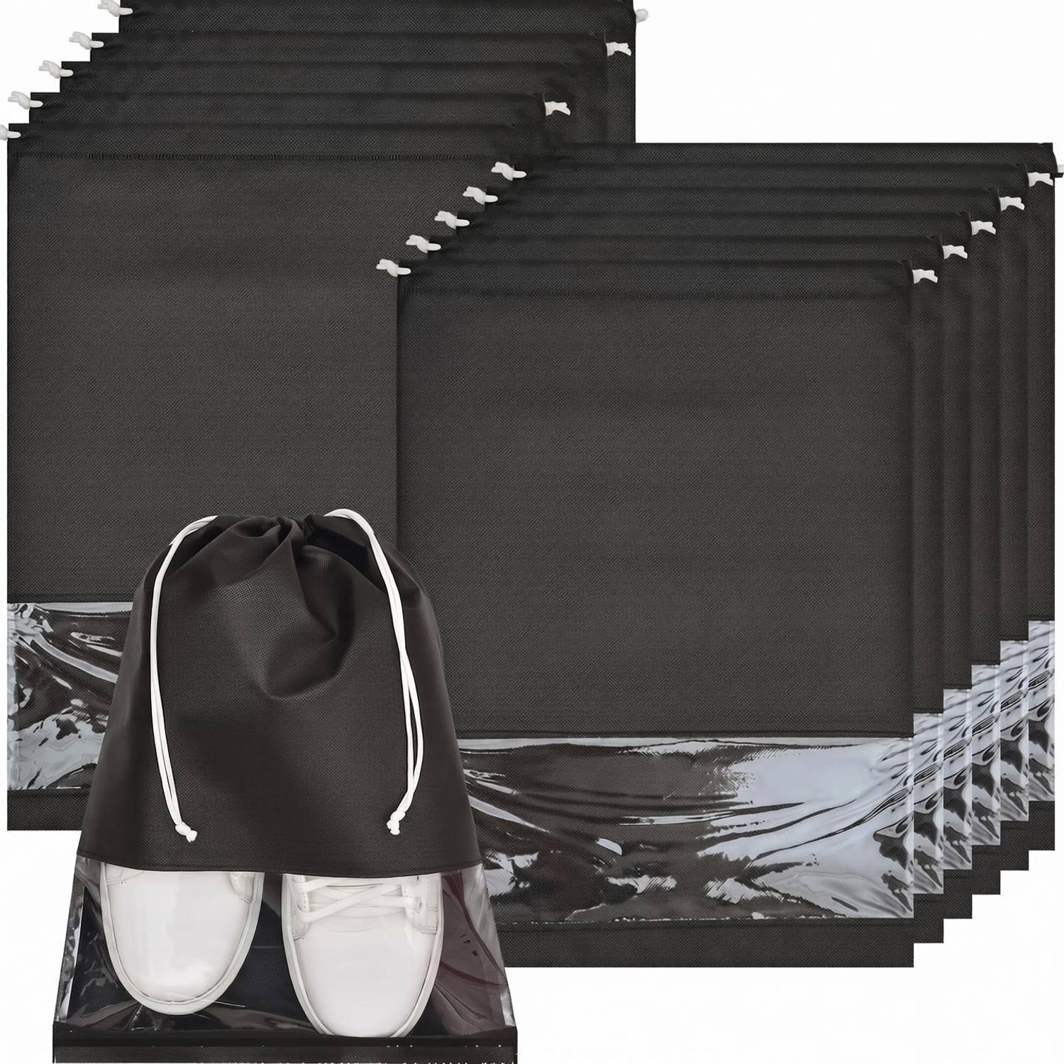 ALPHA WING ALPHA0412 SHOES COVER Polyester, Cotton Black Flat Shoe Cover, Toes Shoe Cover