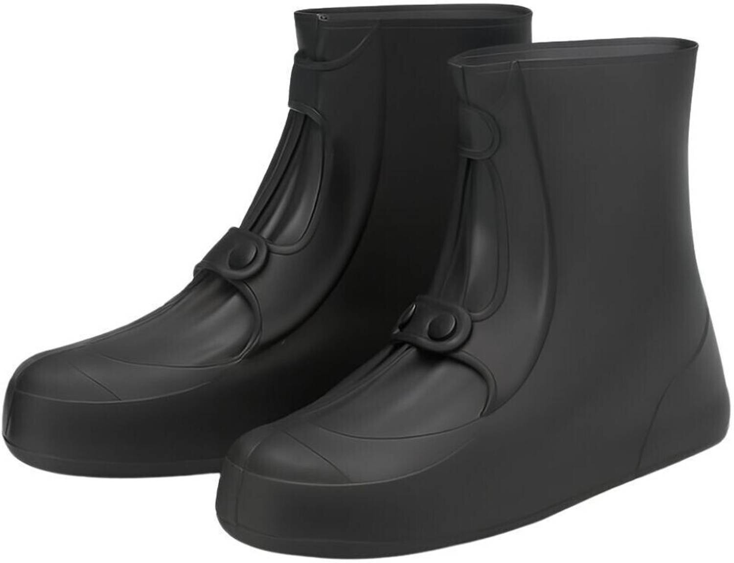 BAWALY Reusable Waterproof Silicone Shoe Cover for Rain | Anti-Slip Protector | 29 CM Silicone Black Boots Shoe Cover