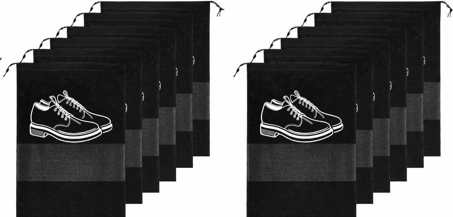 ALPHA WING ALPHA0612 SHOES COVER PP (Polypropylene) Black Flat Shoe Cover, Toes Shoe Cover