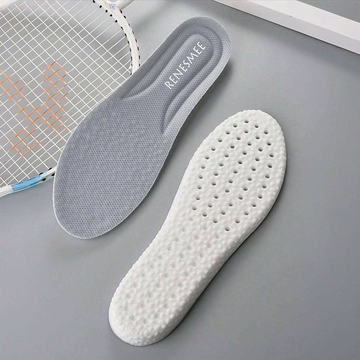 RENESMEE Foot Protection Cloud Feeling Insole for Women and Men (Size EU 39-45) PU Arch Regular Shoe Insole