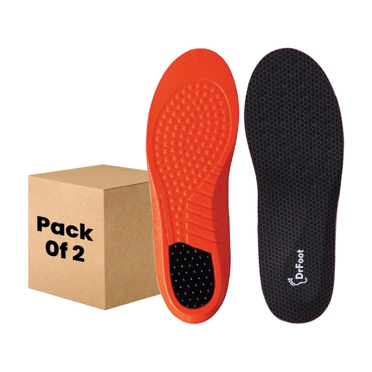 Image of Dr Foot Arch Support Gel Insole Pair For Men & Women - 1 Pair (Medium Size) (Pack of 2) Insole