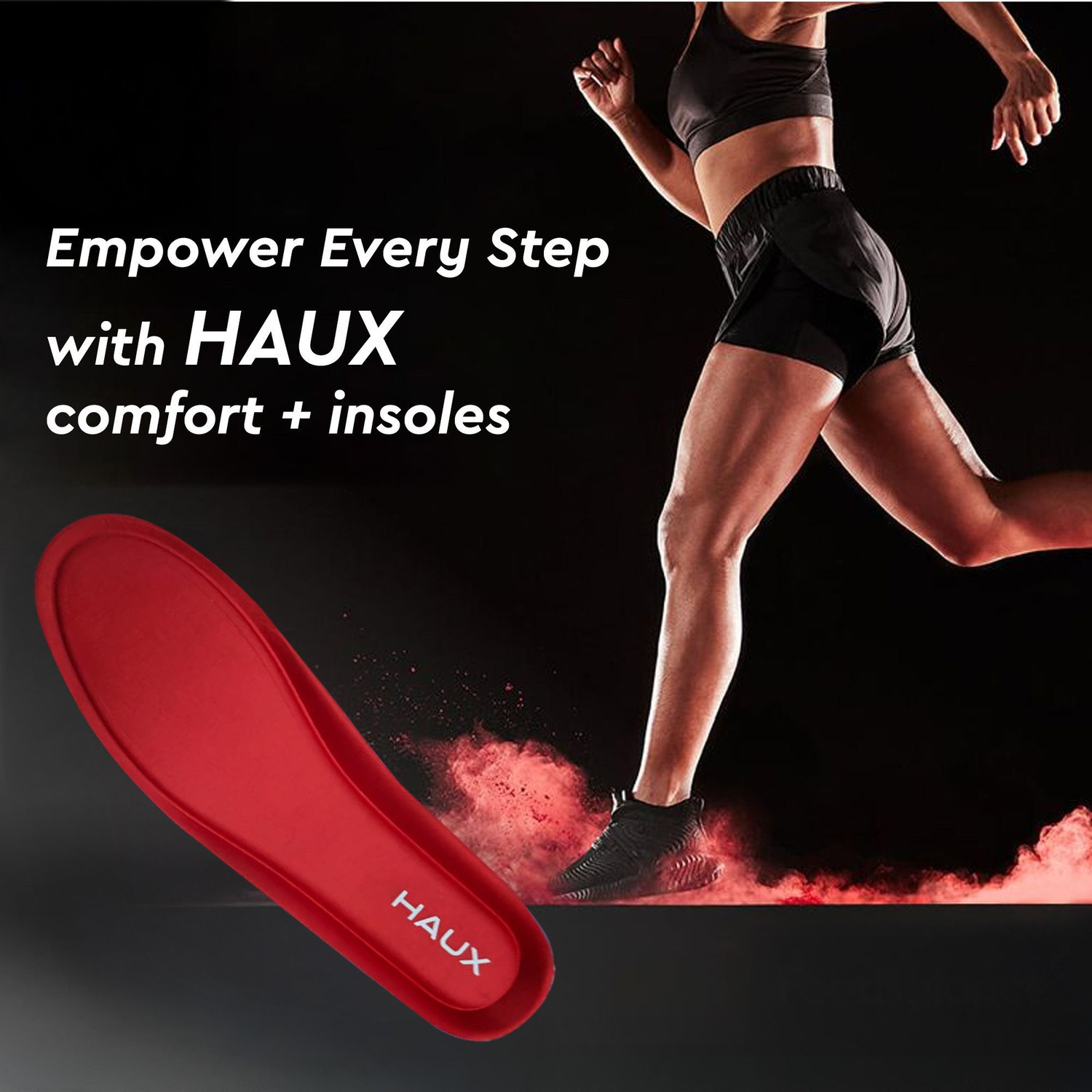 Image of Haux HAUX Comfort+ Memory Foam Insoles: All-day personalized support Form Arch Sports Shoe Insole