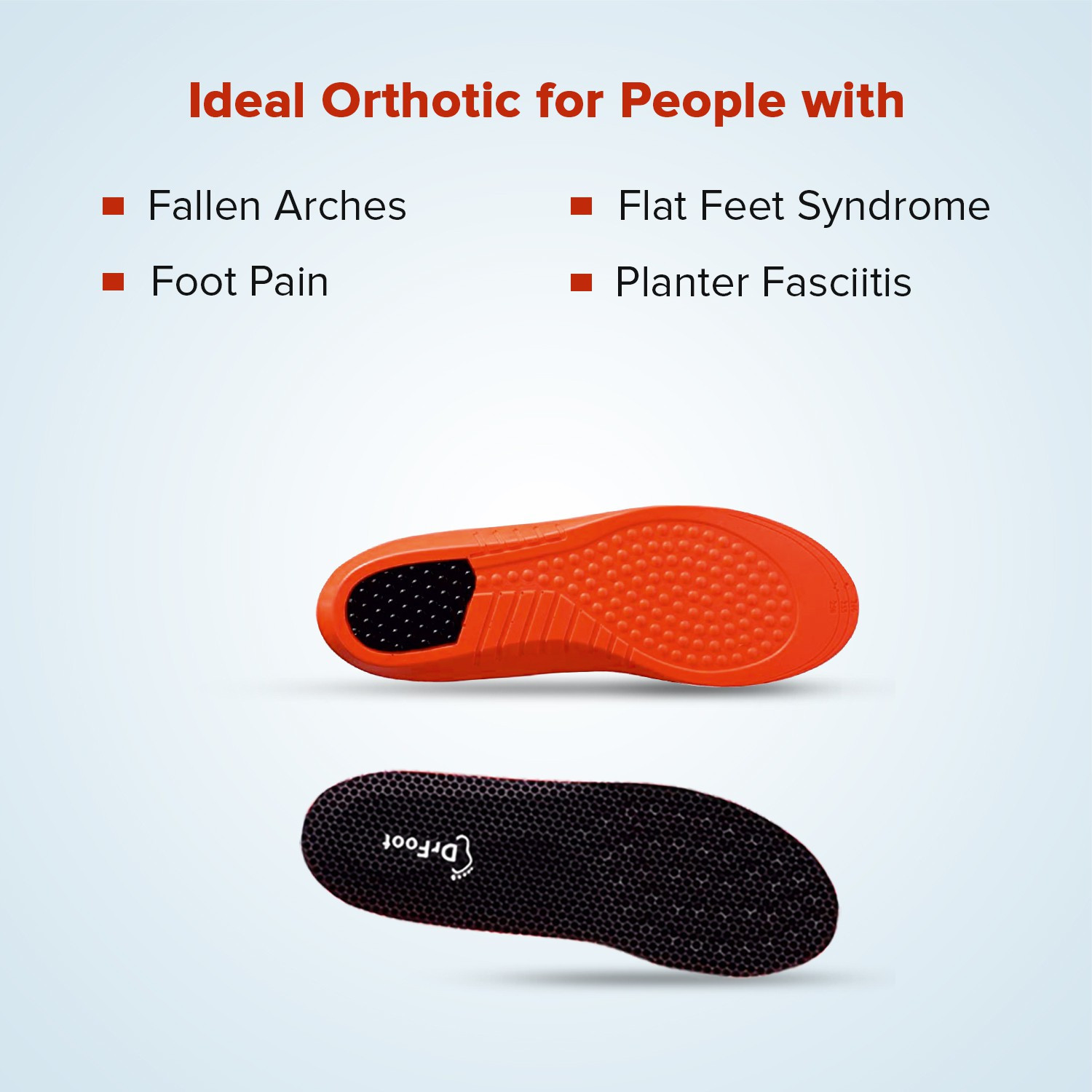 Image of Dr Foot Arch Support Gel Insole Pair For Men & Women - 1 Pair (Medium Size) (Pack of 2) Insole
