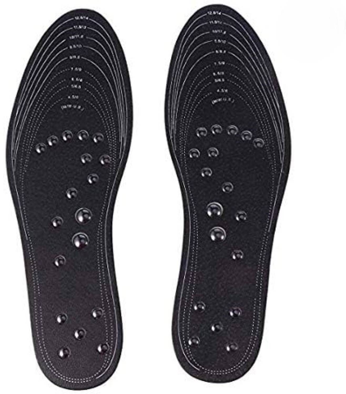 BOLDNYOUNG Acupressure Magnetic Insoles for Men & Women | Pain Relief, Massage Therapy PU Foam Full Length Regular Shoe Insole
