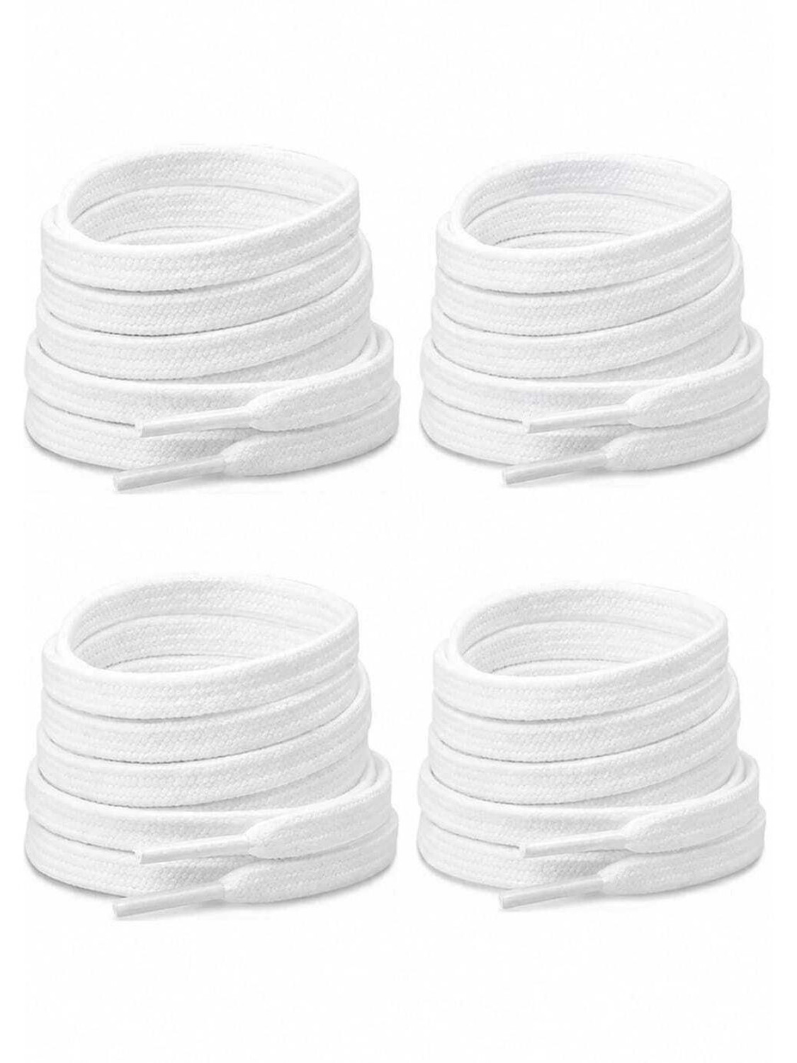 Image of laceexp Shoe Laces White Flat 120cm shoe laces for canvas sneakers White shoes Shoe Lace