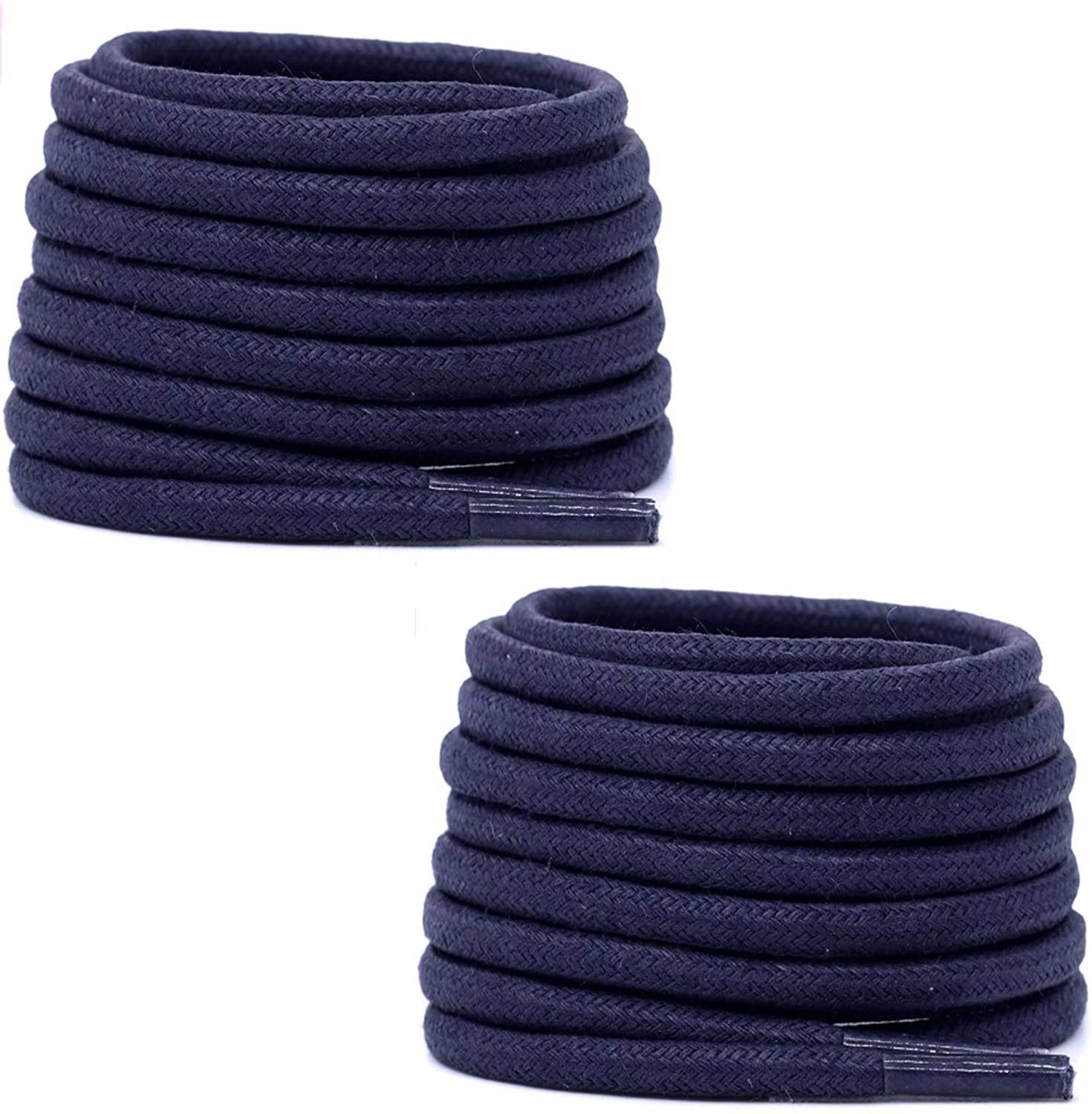 bilAnca Round 48 Inches Long Navy Blue Formal Shoe Boot Strings Sneakers (2 Pairs) Shoe Lace